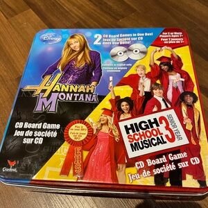 Disney Hannah Montana and High School Musical 3 CD Board Game Set - Multicolor